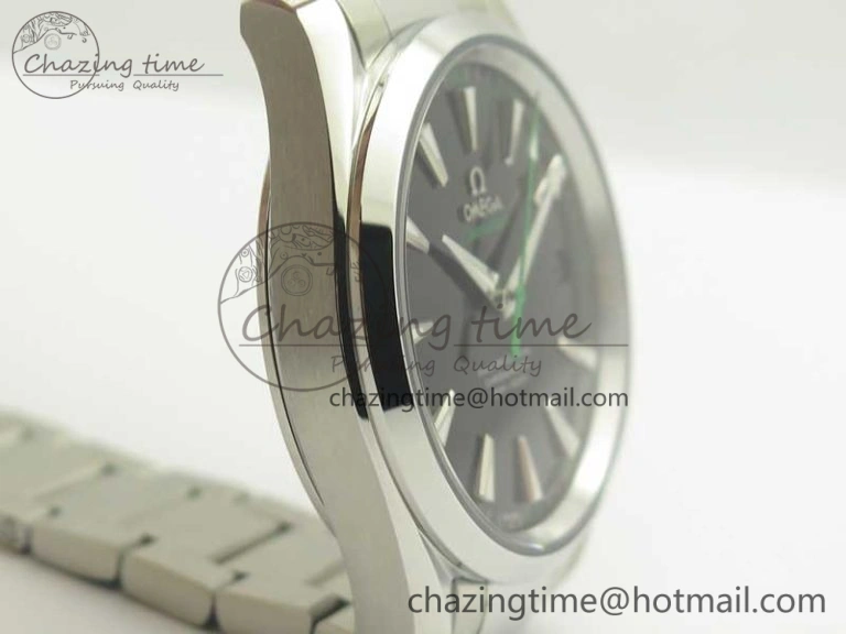OdorResistant Aqua Terra 150M SS VSF 1:1 Best Edition Black Textured Dial Green Hand on SS Bracelet A8500 Super Clone 8040