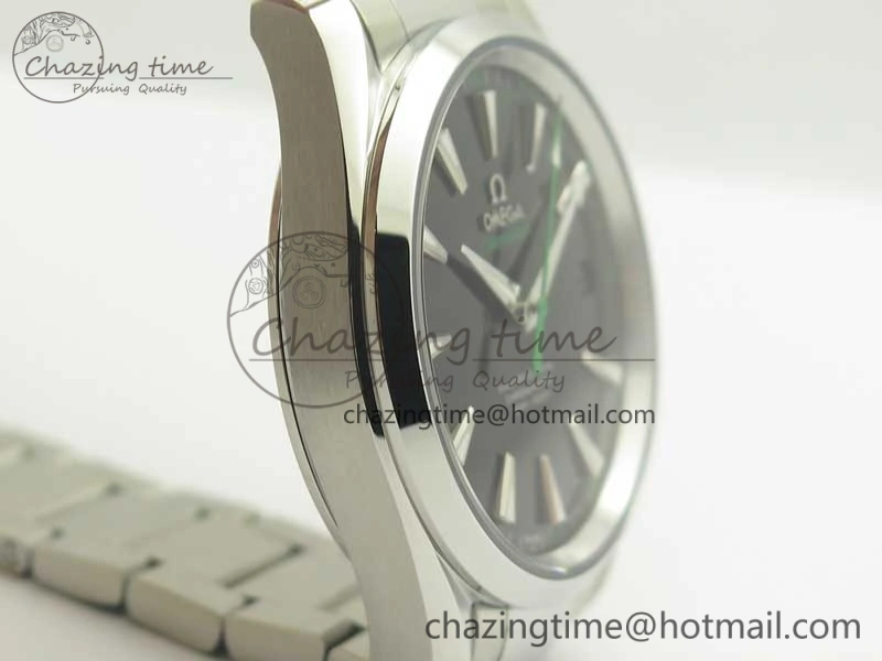 OdorResistant Aqua Terra 150M SS VSF 1:1 Best Edition Black Textured Dial Green Hand on SS Bracelet A8500 Super Clone 8040