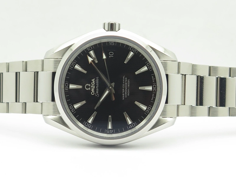 Efficient Aqua Terra 150M SS VSF 1:1 Best Edition Black Textured Dial Silver Markers On SS Bracelet A8500 Super Clone 8062