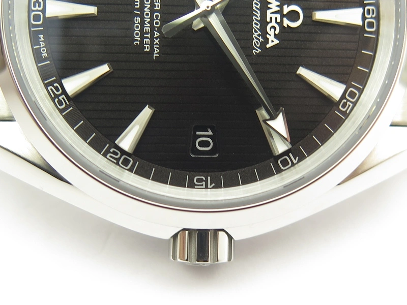 Efficient Aqua Terra 150M SS VSF 1:1 Best Edition Black Textured Dial Silver Markers On SS Bracelet A8500 Super Clone 8062