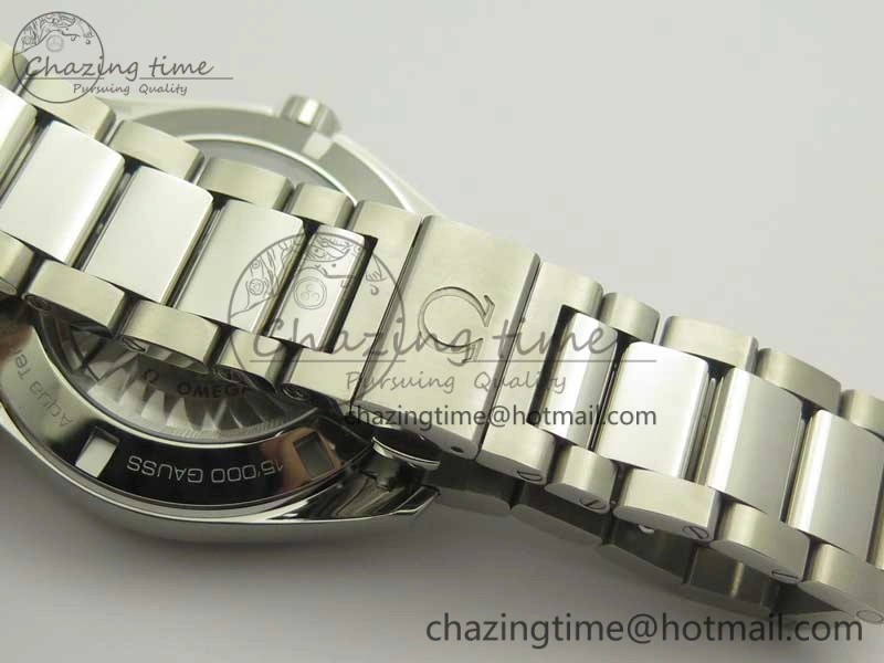 Packable Aqua Terra 150M SS VSF 1:1 Best Edition Black Wave Textured Dial RG Hand on SS Bracelet A8500 Super Clone 8032