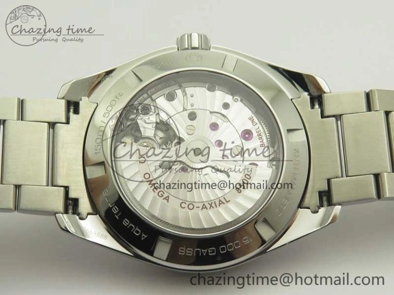 Packable Aqua Terra 150M SS VSF 1:1 Best Edition Black Wave Textured Dial RG Hand on SS Bracelet A8500 Super Clone 8032