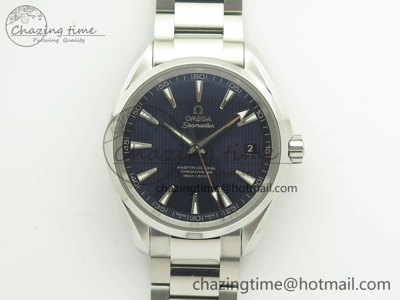 EasyCare Aqua Terra 150M SS VSF 1:1 Best Edition Blue Textured Dial Silver Markers On SS Bracelet A8500 Super Clone 8059