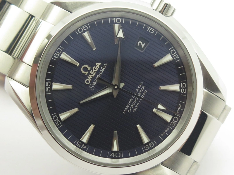 EasyCare Aqua Terra 150M SS VSF 1:1 Best Edition Blue Textured Dial Silver Markers On SS Bracelet A8500 Super Clone 8059