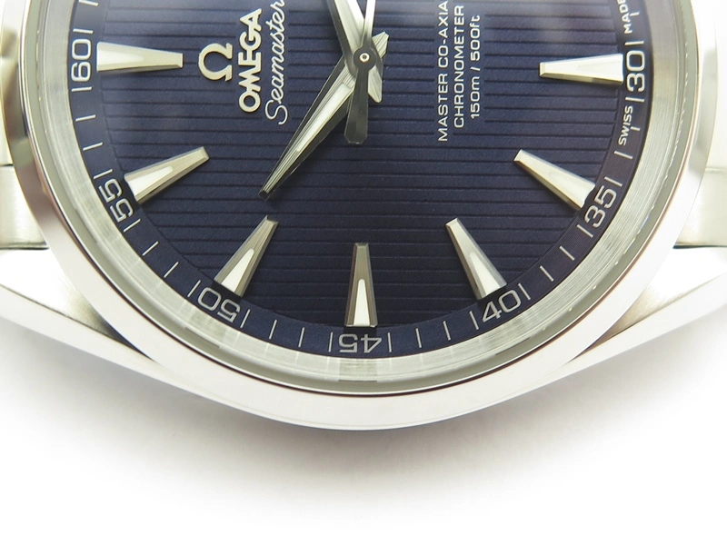 EasyCare Aqua Terra 150M SS VSF 1:1 Best Edition Blue Textured Dial Silver Markers On SS Bracelet A8500 Super Clone 8059