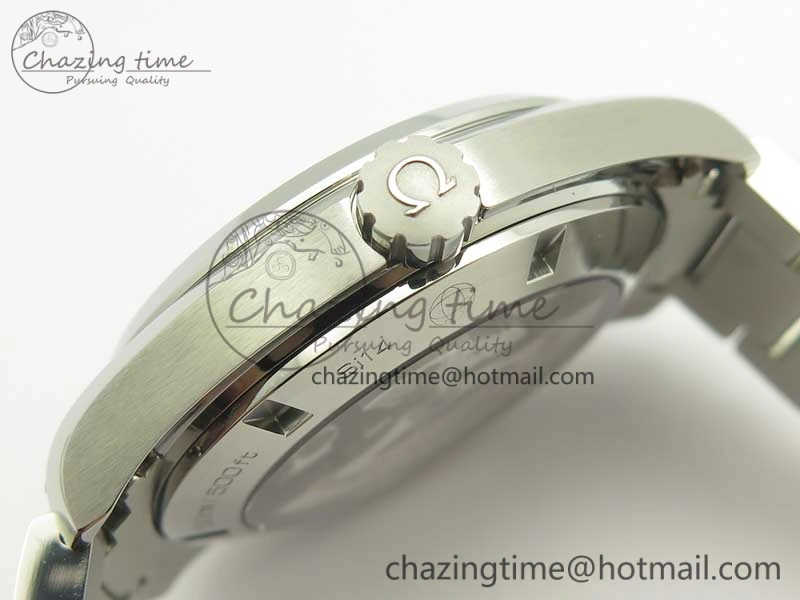 Chic Aqua Terra 150M SS VSF 1:1 Best Edition Blue Wave Textured Dial YG Hand on SS Bracelet A8500 Super Clone 8026