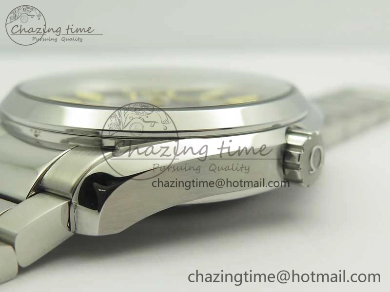 Chic Aqua Terra 150M SS VSF 1:1 Best Edition Blue Wave Textured Dial YG Hand on SS Bracelet A8500 Super Clone 8026