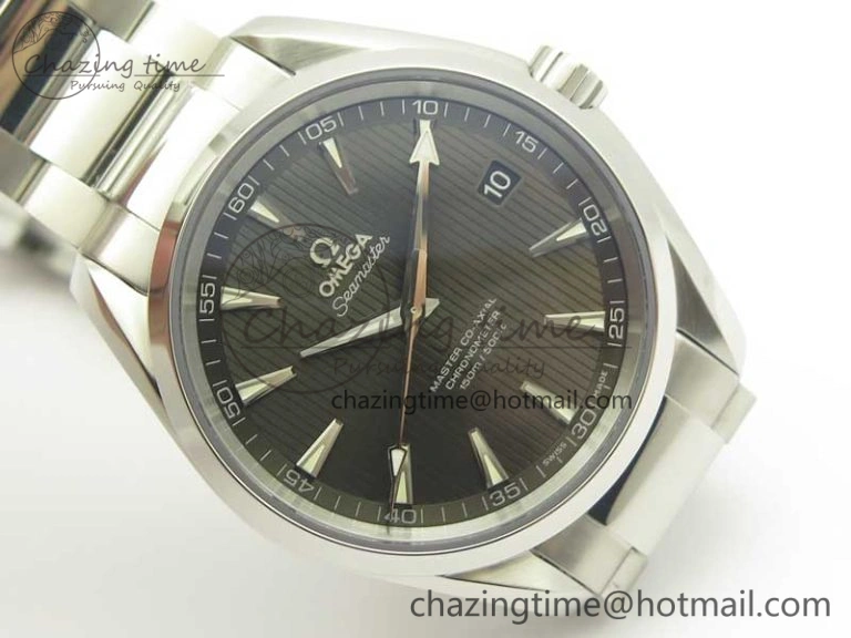 Contemporary Aqua Terra 150M SS VSF 1:1 Best Edition Gray Textured Dial on SS Bracelet A8500 Super Clone 8039