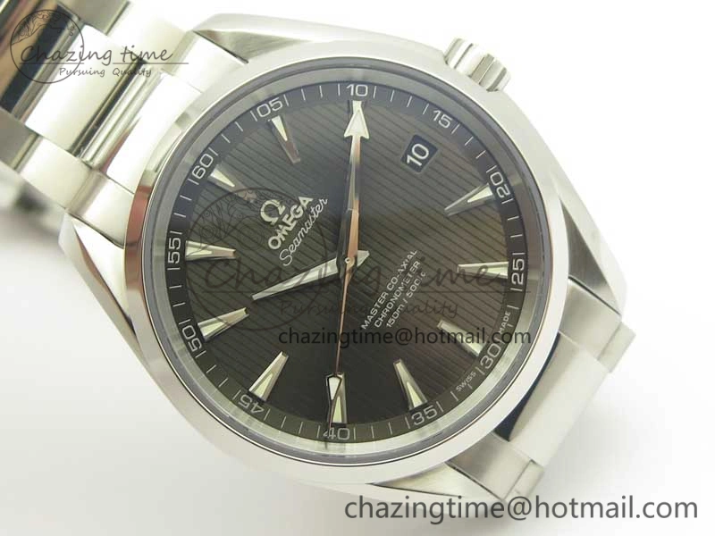 Contemporary Aqua Terra 150M SS VSF 1:1 Best Edition Gray Textured Dial on SS Bracelet A8500 Super Clone 8039