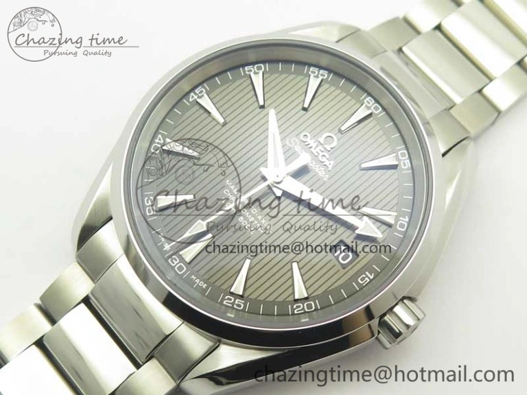 Contemporary Aqua Terra 150M SS VSF 1:1 Best Edition Gray Textured Dial on SS Bracelet A8500 Super Clone 8039
