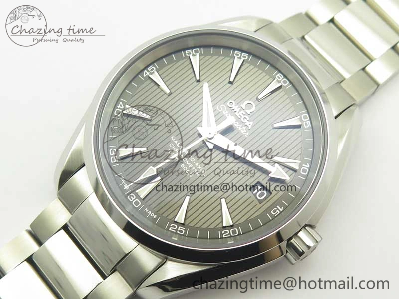 Contemporary Aqua Terra 150M SS VSF 1:1 Best Edition Gray Textured Dial on SS Bracelet A8500 Super Clone 8039