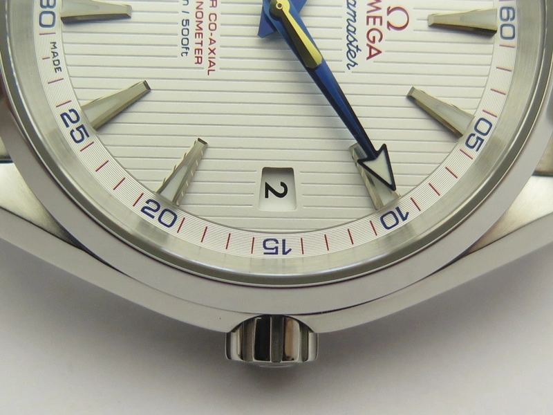 Aqua Terra 150M SS VSF 1:1 Best Edition White Textured Dial Blue Hands On SS Bracelet A8500 Super Clone Breathable 8060
