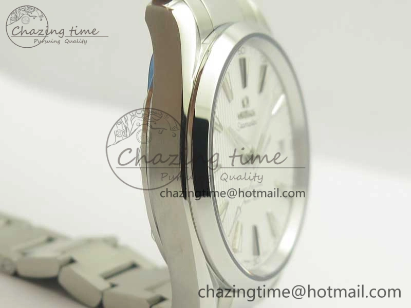 Aqua Terra 150M SS VSF 1:1 Best Edition White Textured Dial Silver Markers on SS Bracelet A8500 Super Clone SmoothTexture 8041