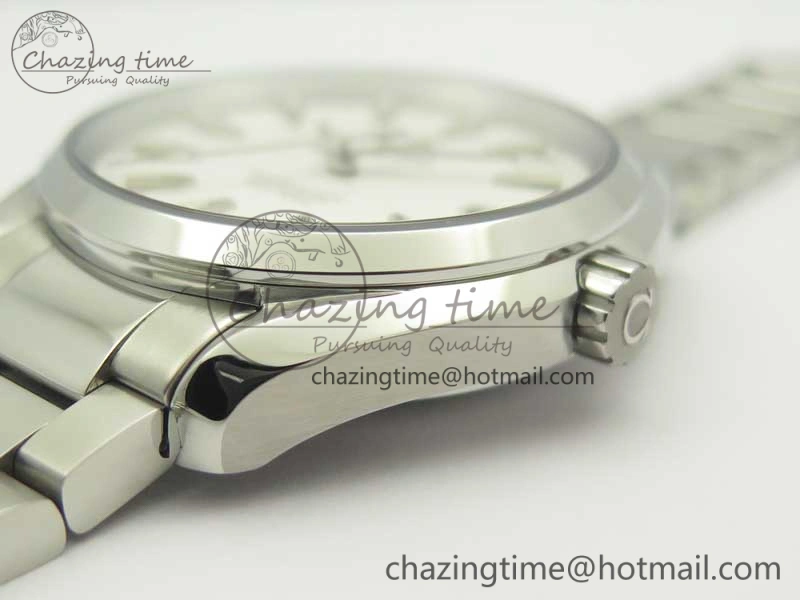 Aqua Terra 150M SS VSF 1:1 Best Edition White Textured Dial Silver Markers on SS Bracelet A8500 Super Clone SmoothTexture 8041