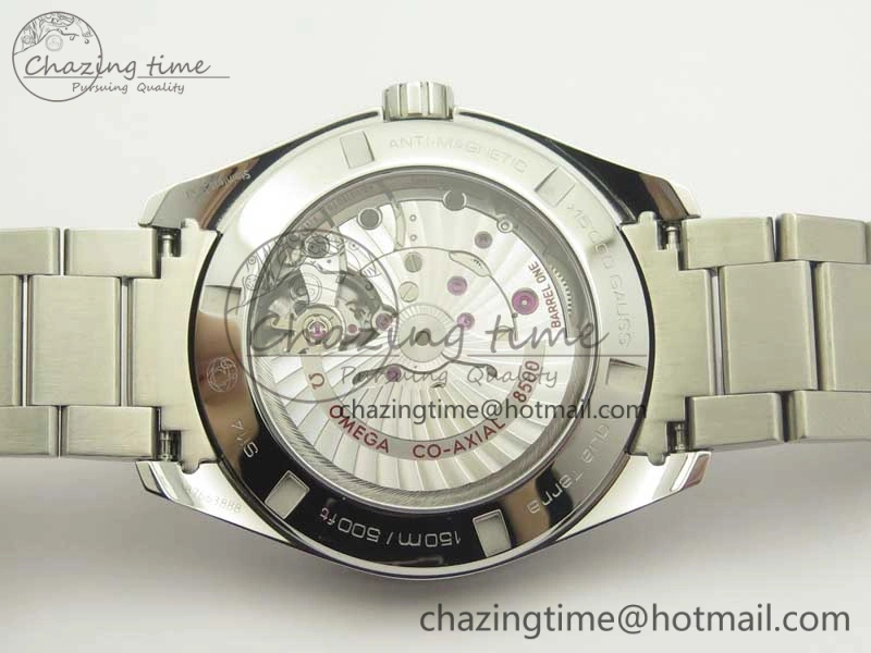 Aqua Terra 150M SS VSF 1:1 Best Edition White Textured Dial Silver Markers on SS Bracelet A8500 Super Clone SmoothTexture 8041