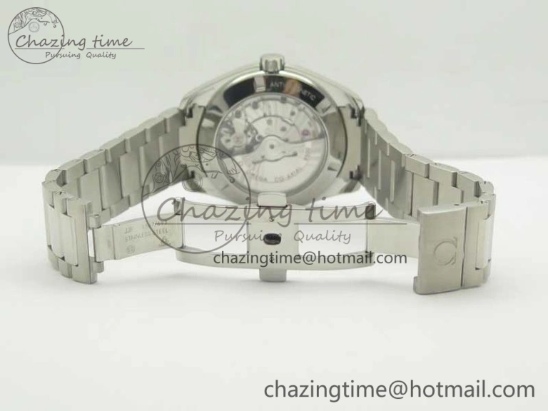 Aqua Terra 150M SS VSF 1:1 Best Edition White Textured Dial Silver Markers on SS Bracelet A8500 Super Clone SmoothTexture 8041