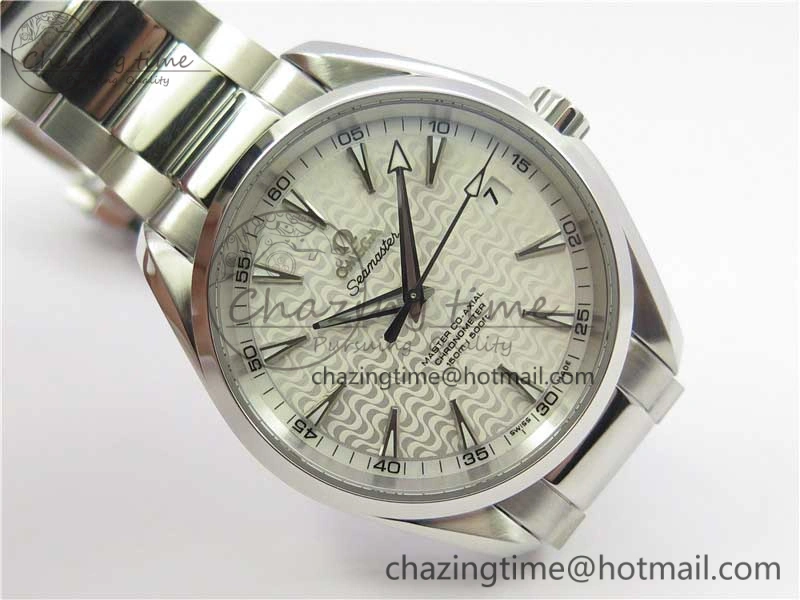 Contemporary Aqua Terra 150M SS VSF 1:1 Best Edition White Wave Textured Dial on SS Bracelet A8500 Super Clone (2 Straps) 7916