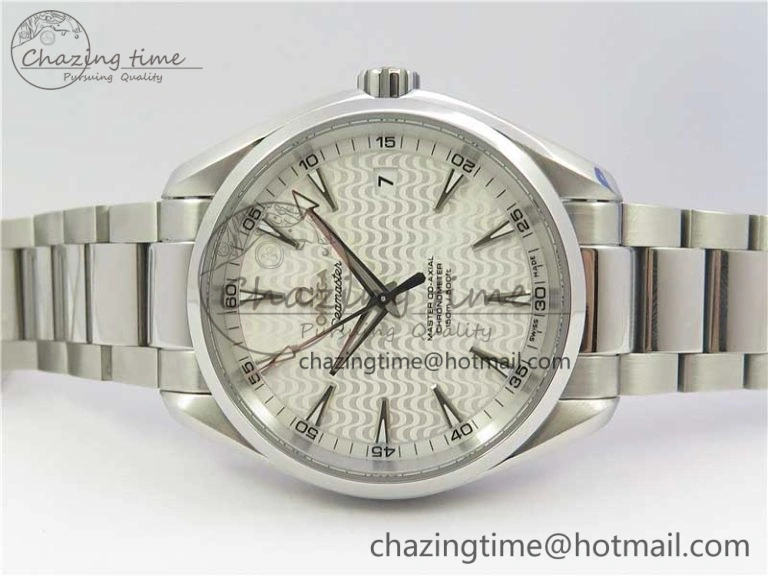 Contemporary Aqua Terra 150M SS VSF 1:1 Best Edition White Wave Textured Dial on SS Bracelet A8500 Super Clone (2 Straps) 7916
