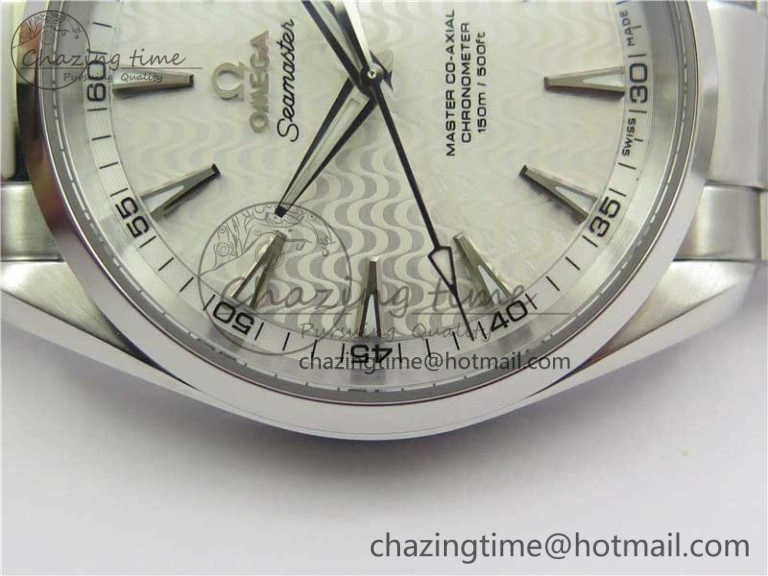 Contemporary Aqua Terra 150M SS VSF 1:1 Best Edition White Wave Textured Dial on SS Bracelet A8500 Super Clone (2 Straps) 7916