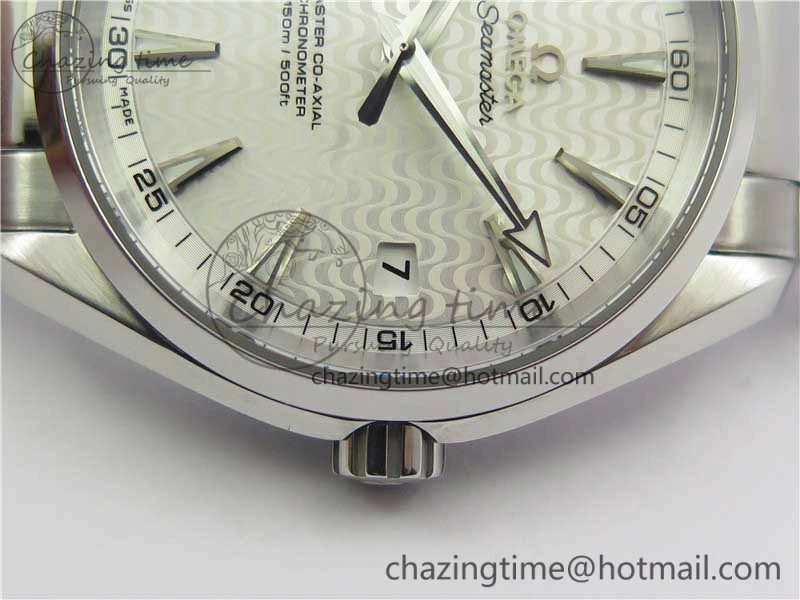 Contemporary Aqua Terra 150M SS VSF 1:1 Best Edition White Wave Textured Dial on SS Bracelet A8500 Super Clone (2 Straps) 7916