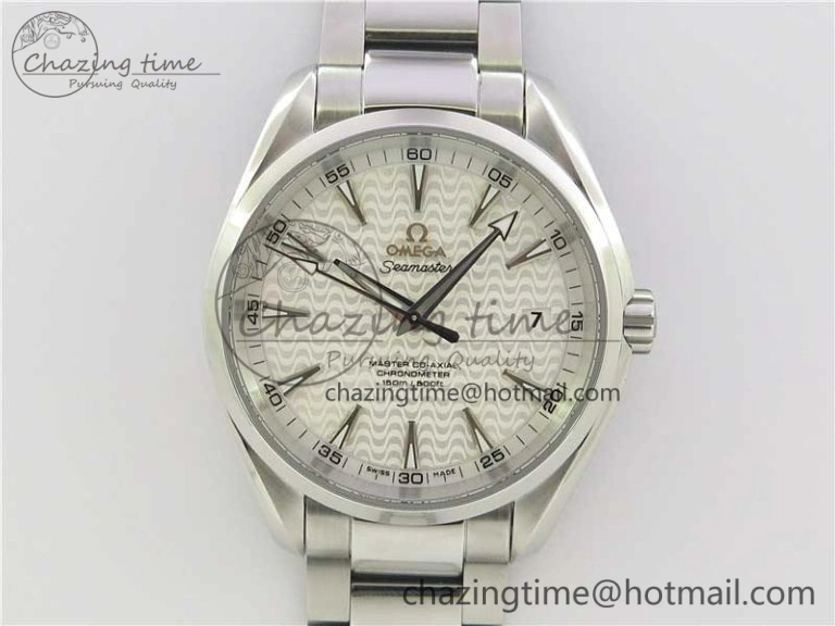 Contemporary Aqua Terra 150M SS VSF 1:1 Best Edition White Wave Textured Dial on SS Bracelet A8500 Super Clone (2 Straps) 7916