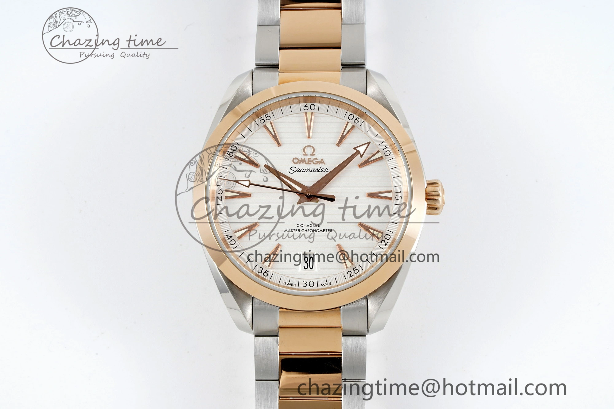 Unisex Aqua Terra 150M SS RG JQK 1:1 Best Edition White Dial on SS RG Bracelet A 7828