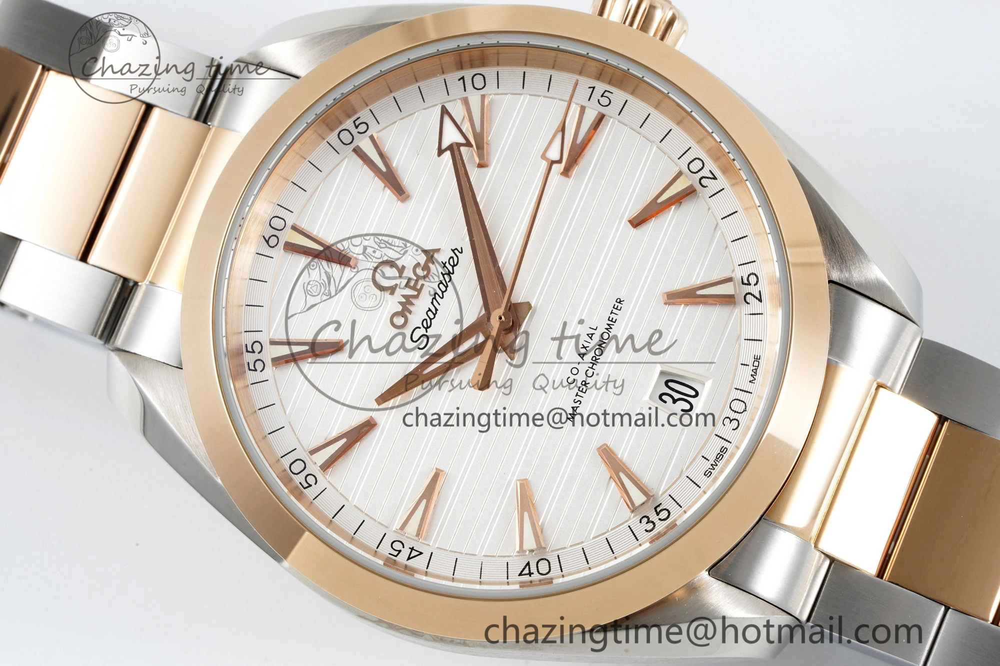 Unisex Aqua Terra 150M SS RG JQK 1:1 Best Edition White Dial on SS RG Bracelet A 7828