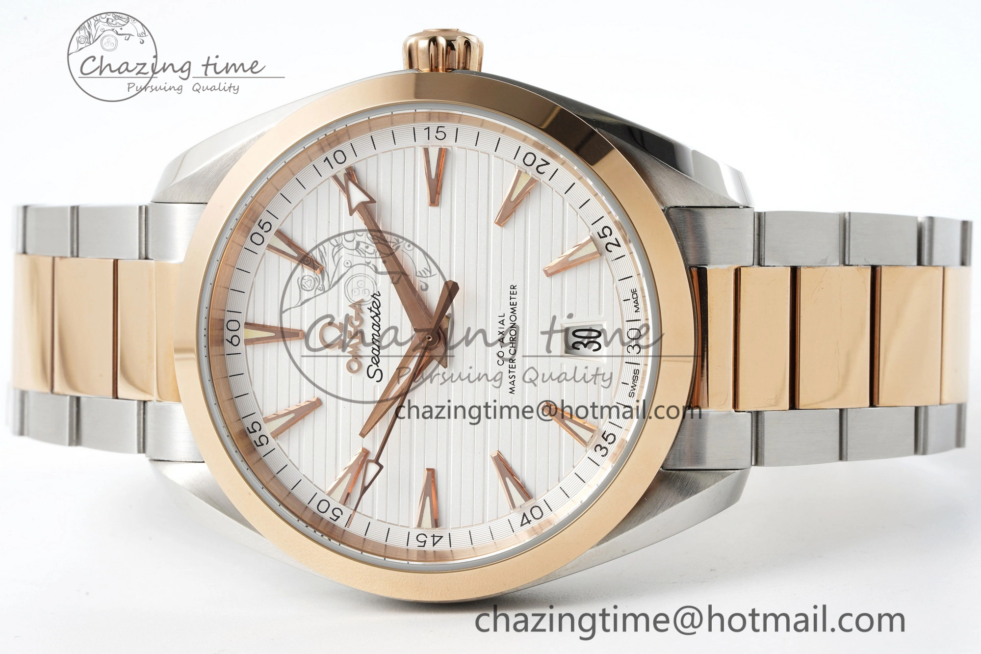 Unisex Aqua Terra 150M SS RG JQK 1:1 Best Edition White Dial on SS RG Bracelet A 7828