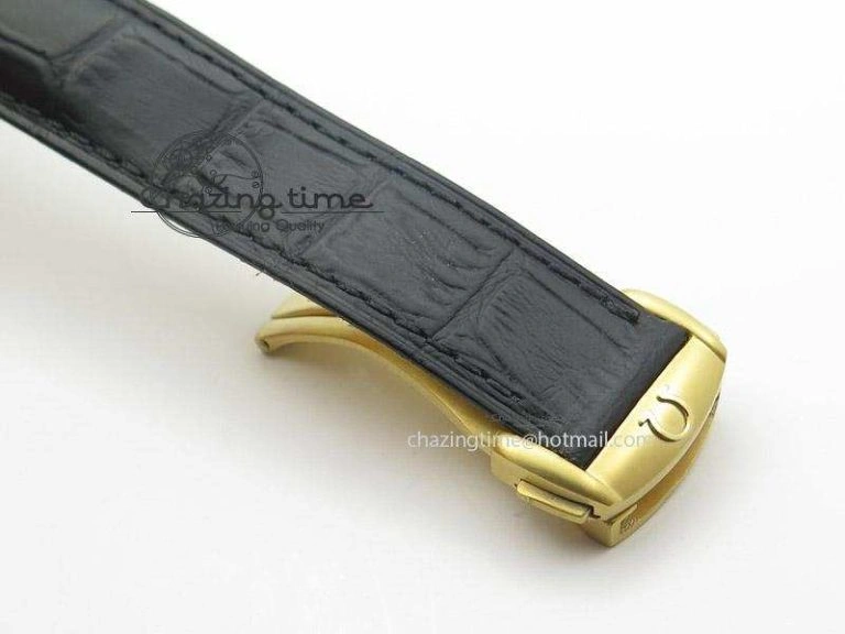 Breathable Aqua Terra 150M YG V6F Best Edition YG Textured Dial On Black Leather Strap A 8275