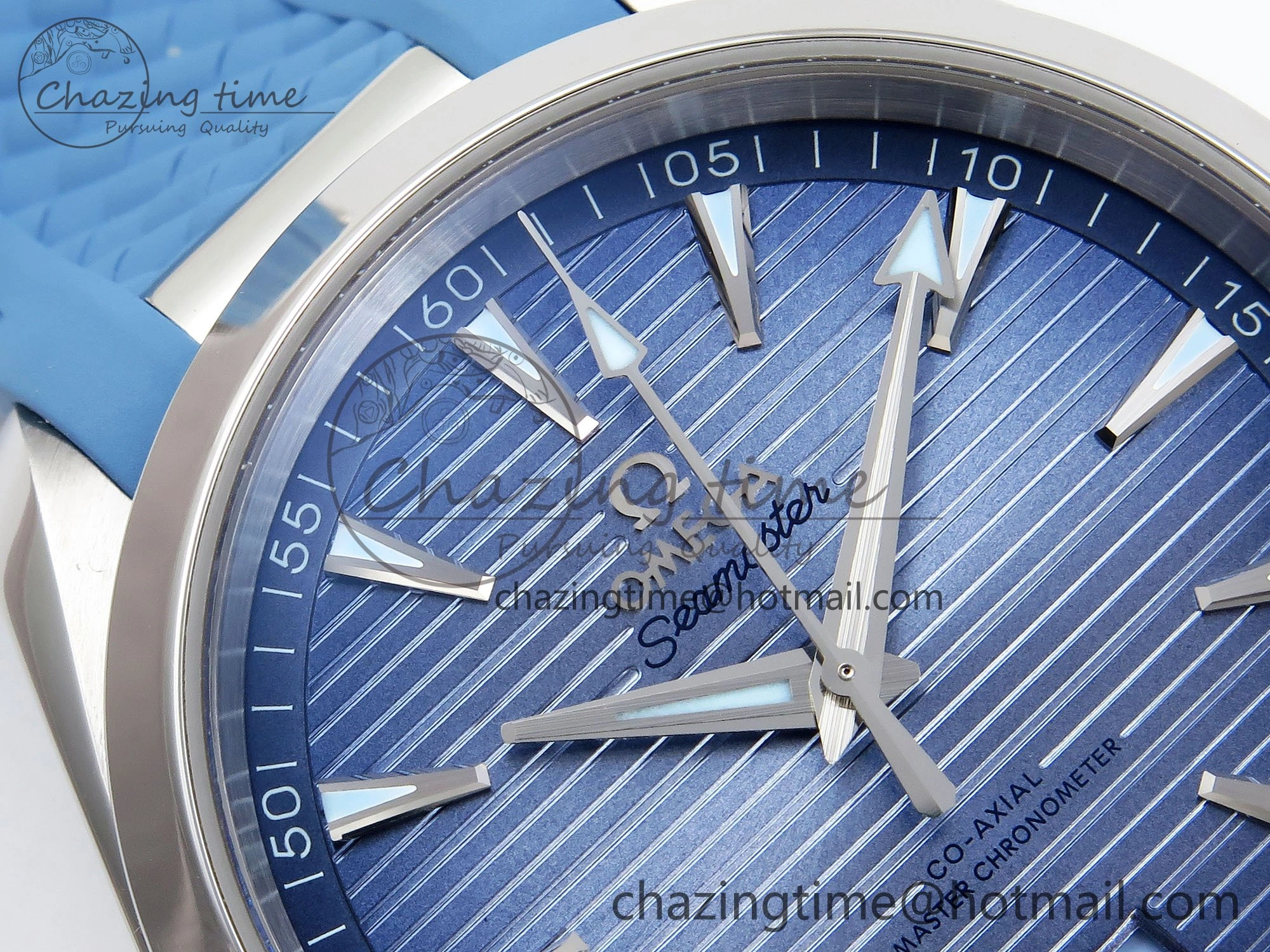 Effortless Aqua Terra 41mm VSF 1:1 Best Edition Summer Blue Dial on Blue Rubber Strap A8900 Super Clone 7719