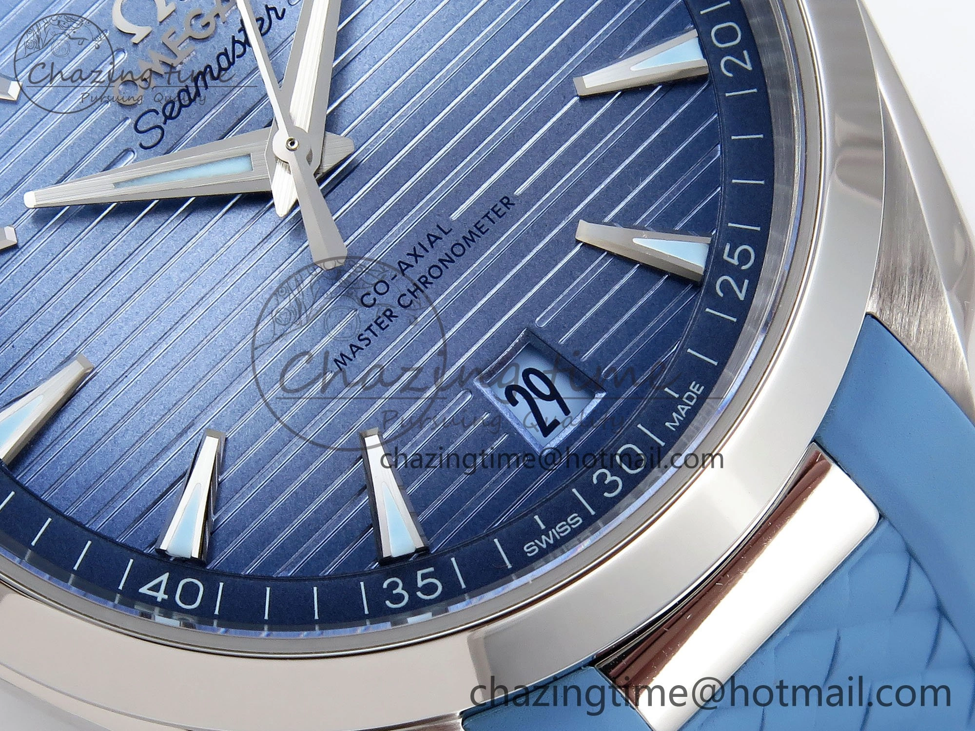 Effortless Aqua Terra 41mm VSF 1:1 Best Edition Summer Blue Dial on Blue Rubber Strap A8900 Super Clone 7719