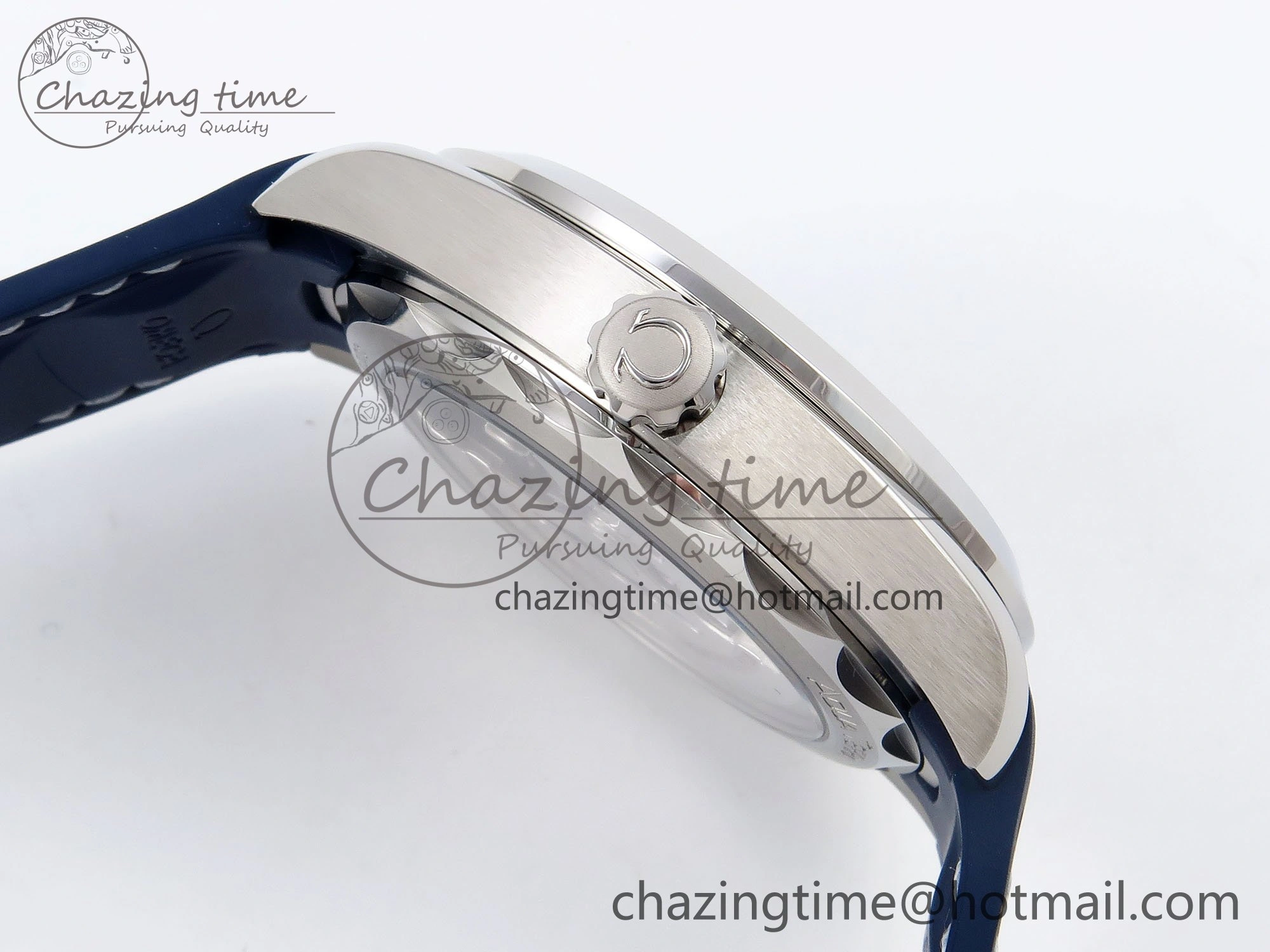 Popular Aqua Terra GMT Worldtimer 43mm VSF 1:1 Best Edition Deep Blue Dial on Blue Rubber Strap A8938 Super Clone 7721