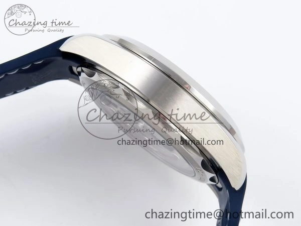Popular Aqua Terra GMT Worldtimer 43mm VSF 1:1 Best Edition Deep Blue Dial on Blue Rubber Strap A8938 Super Clone 7721