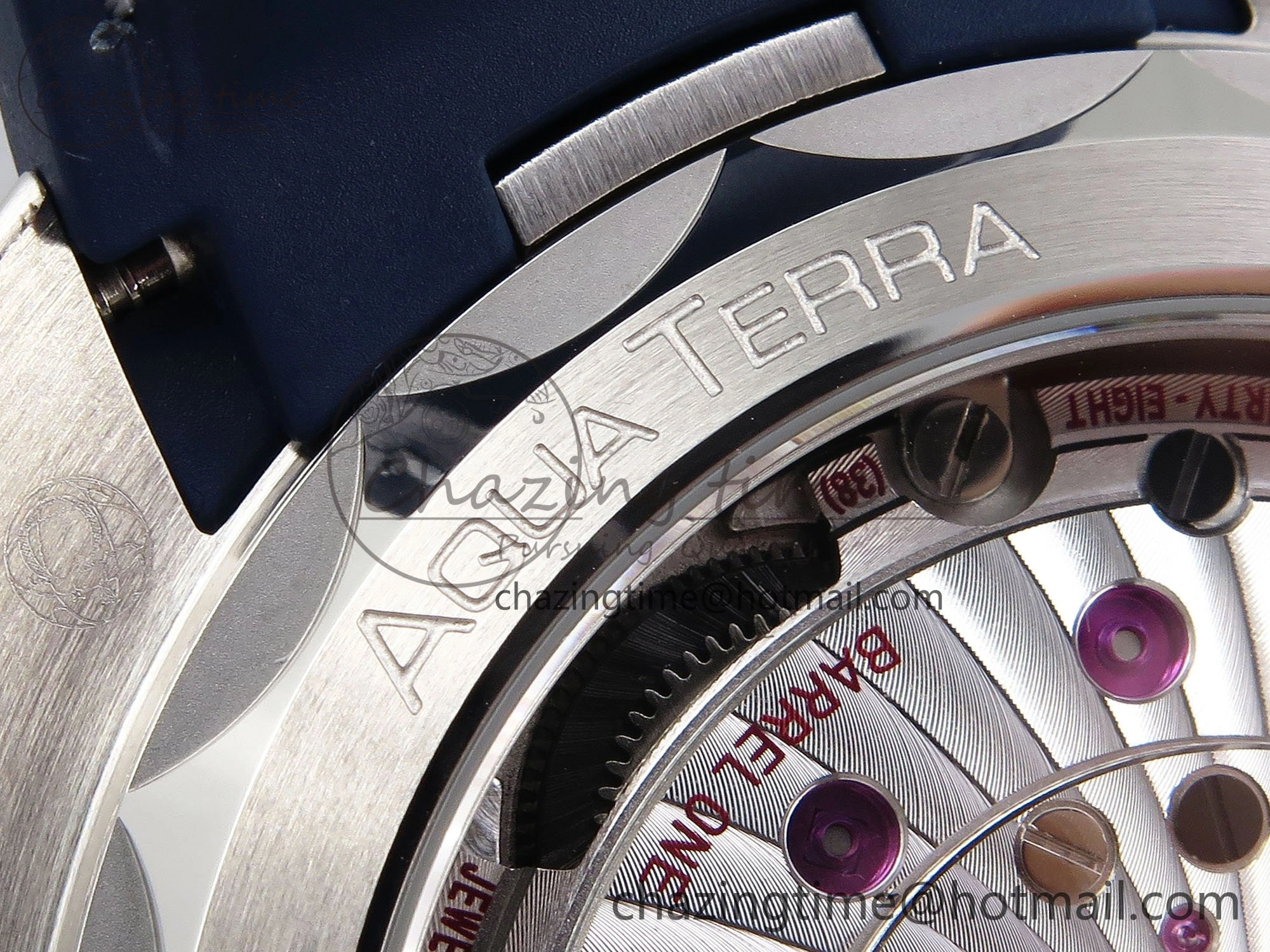 Popular Aqua Terra GMT Worldtimer 43mm VSF 1:1 Best Edition Deep Blue Dial on Blue Rubber Strap A8938 Super Clone 7721
