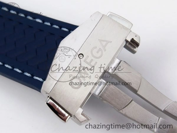 Popular Aqua Terra GMT Worldtimer 43mm VSF 1:1 Best Edition Deep Blue Dial on Blue Rubber Strap A8938 Super Clone 7721