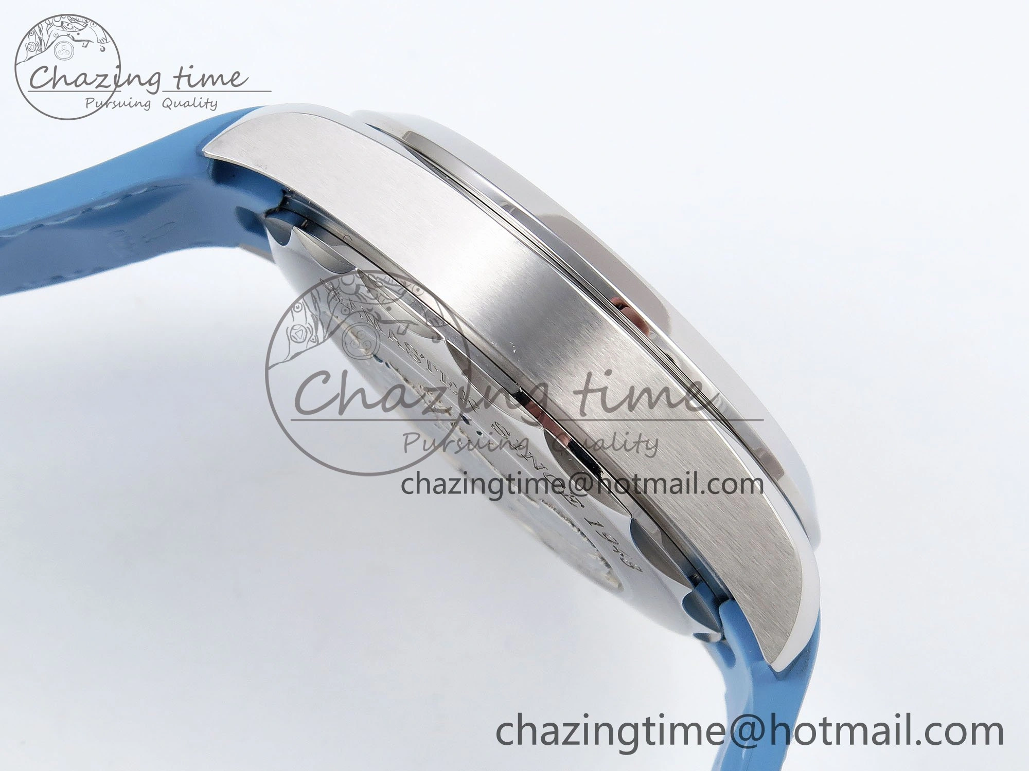 Aqua Terra GMT Worldtimer 43mm VSF 1:1 Best Edition Summer Blue Dial on Blue Rubber Strap A8938 Super Clone Comfortable 7722