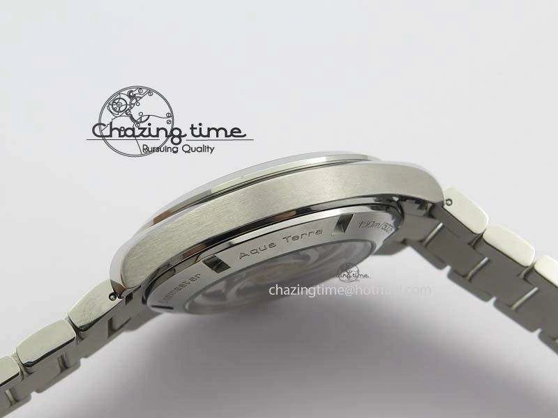 QuickDry Aqua Terra ‘James Bond’ SS JHF Best Edition Blue Dial On SS Bracelet A 8203