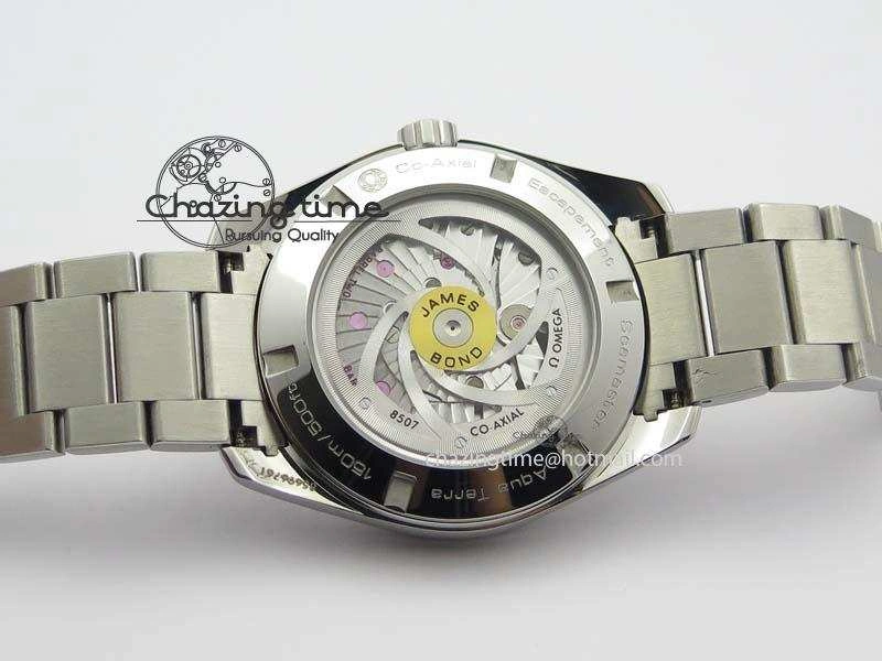 QuickDry Aqua Terra ‘James Bond’ SS JHF Best Edition Blue Dial On SS Bracelet A 8203