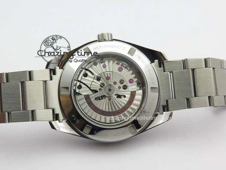 Vibrant Aqua Terra “James Bond” SS V6F 1:1 Best Edition Blue Textured Dial On SS Bracelet A 8202