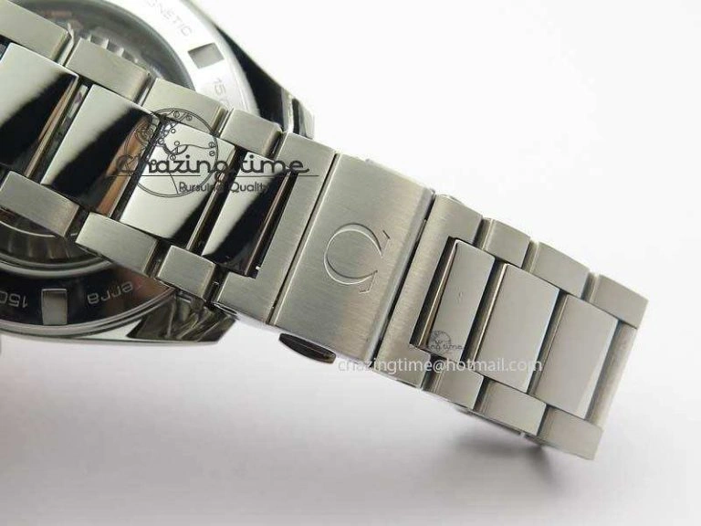 Vibrant Aqua Terra “James Bond” SS V6F 1:1 Best Edition Blue Textured Dial On SS Bracelet A 8202