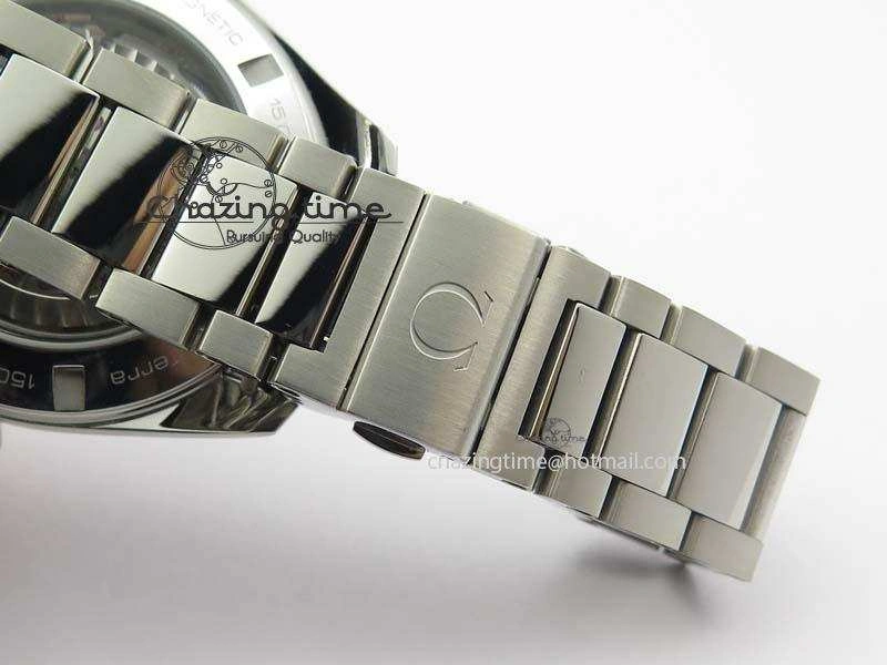 Vibrant Aqua Terra “James Bond” SS V6F 1:1 Best Edition Blue Textured Dial On SS Bracelet A 8202