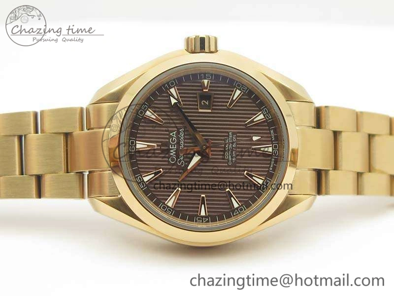 UrbanStyle Aqua Terra Ladies 35mm RG V6F Best Edition Brown Dial On RG Bracelet A 8101