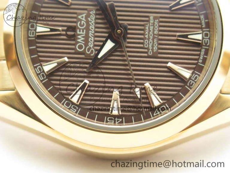 UrbanStyle Aqua Terra Ladies 35mm RG V6F Best Edition Brown Dial On RG Bracelet A 8101
