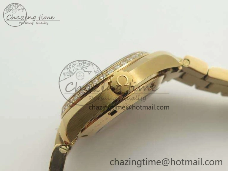 Aqua Terra Ladies 35mm RG V6F Best Edition White MOP Dial Diam On RG Bracelet A Premium 8104