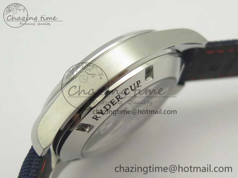 Trendy Aqua Terra Master Ryder Cup Edition VSF 1:1 Best Edition White Textured Dial on Blue Nylon Strap A8500 Super Clone 8016