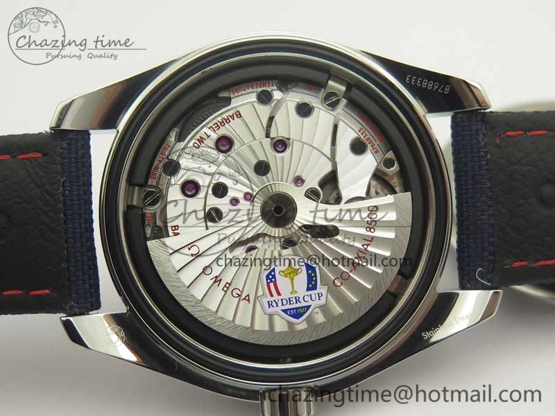 Trendy Aqua Terra Master Ryder Cup Edition VSF 1:1 Best Edition White Textured Dial on Blue Nylon Strap A8500 Super Clone 8016