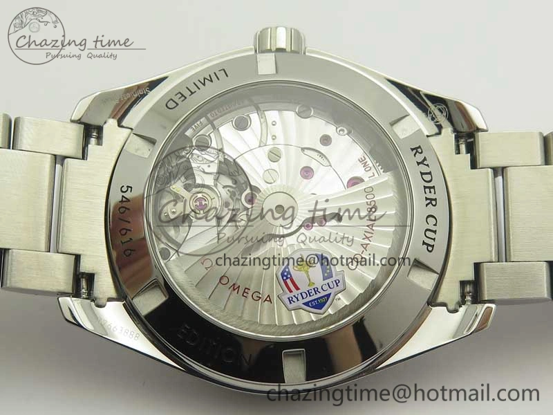 Aqua Terra Master Ryder Cup Edition VSF 1:1 Best Edition White Textured Dial on SS Bracelet A8500 Super Clone Sporty 8018
