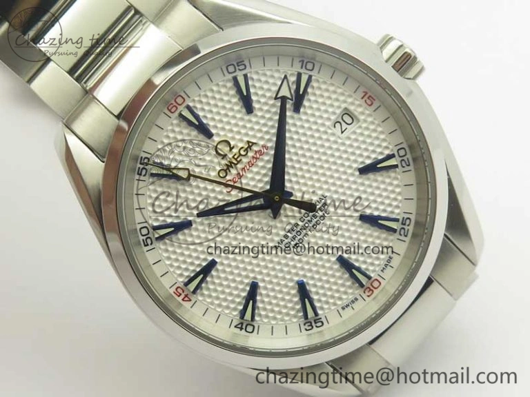 Aqua Terra Master Ryder Cup Edition VSF 1:1 Best Edition White Textured Dial on SS Bracelet A8500 Super Clone Sporty 8018
