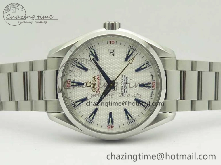 Aqua Terra Master Ryder Cup Edition VSF 1:1 Best Edition White Textured Dial on SS Bracelet A8500 Super Clone Sporty 8018