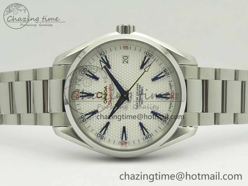 Aqua Terra Master Ryder Cup Edition VSF 1:1 Best Edition White Textured Dial on SS Bracelet A8500 Super Clone Sporty 8018